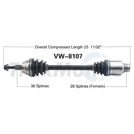 Surtrack Axle Cv Axle Shaft, Vw-8107 VW-8107